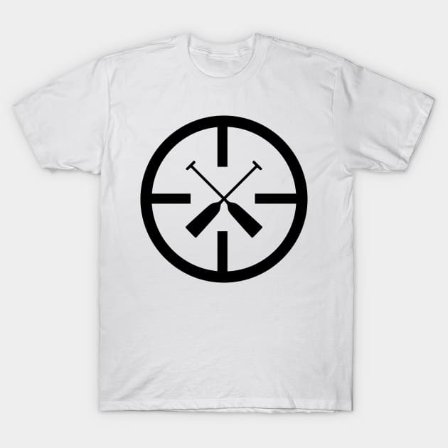 Rowing Paddling Target Cross Watersports T-Shirt by Shirtbubble